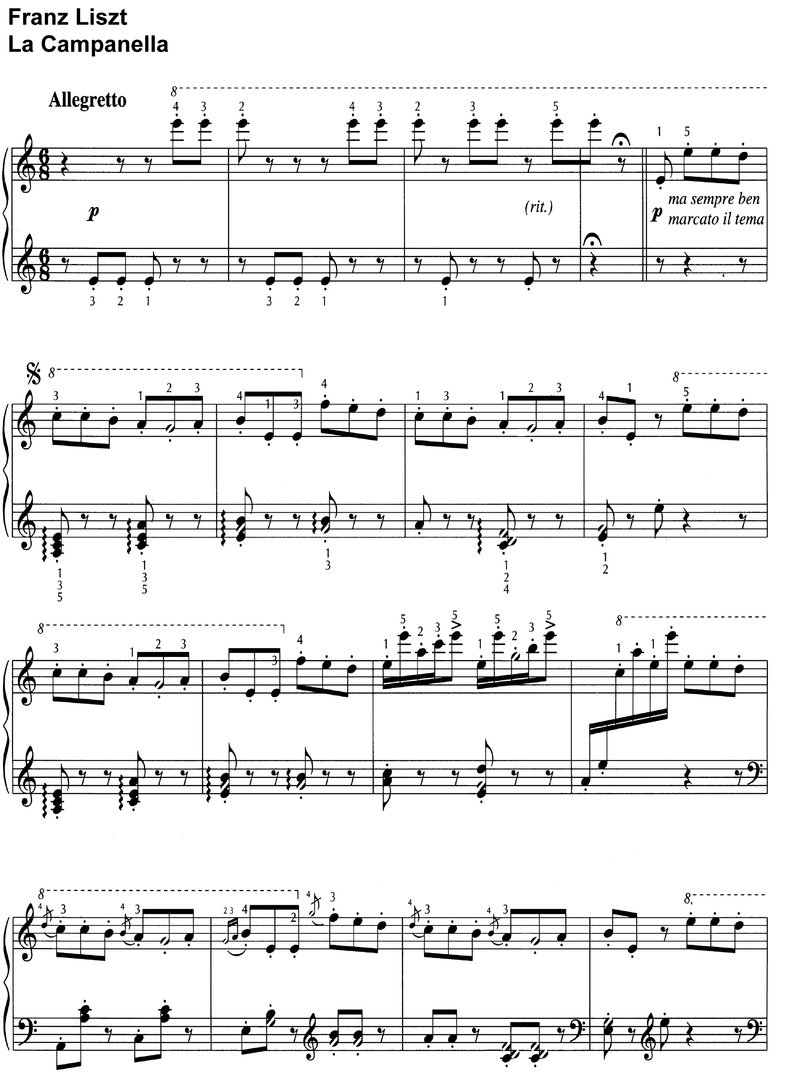 Liszt, Franz - La Campanella - 2 Seiten
