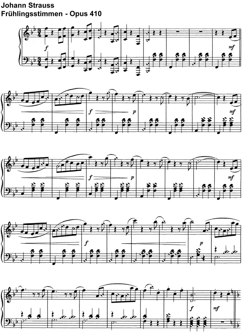 Strauss - Frühlingsstimmen - Opus 410