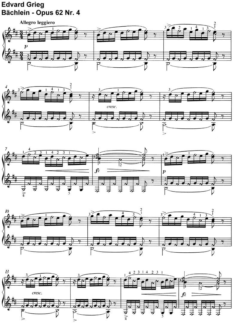 Grieg, Edvard - Opus 62 - 20 Seiten