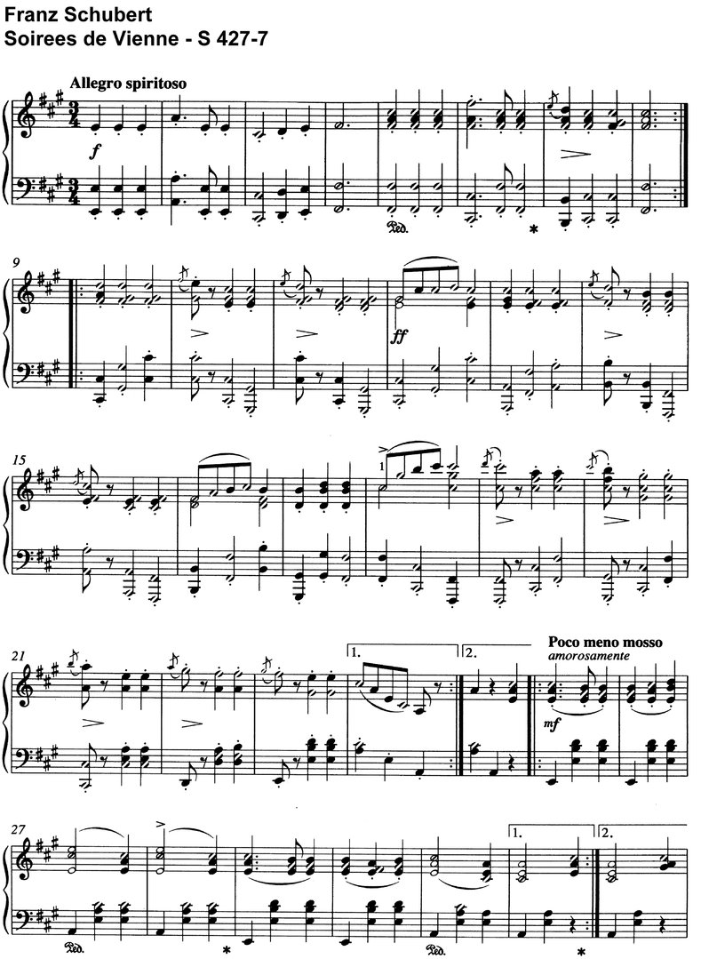 Schubert - Soirees de Vienne - S 427-7 - 6 Seiten