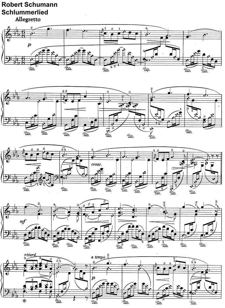 Schumann, Robert - Schlummerlied - 2 Seiten