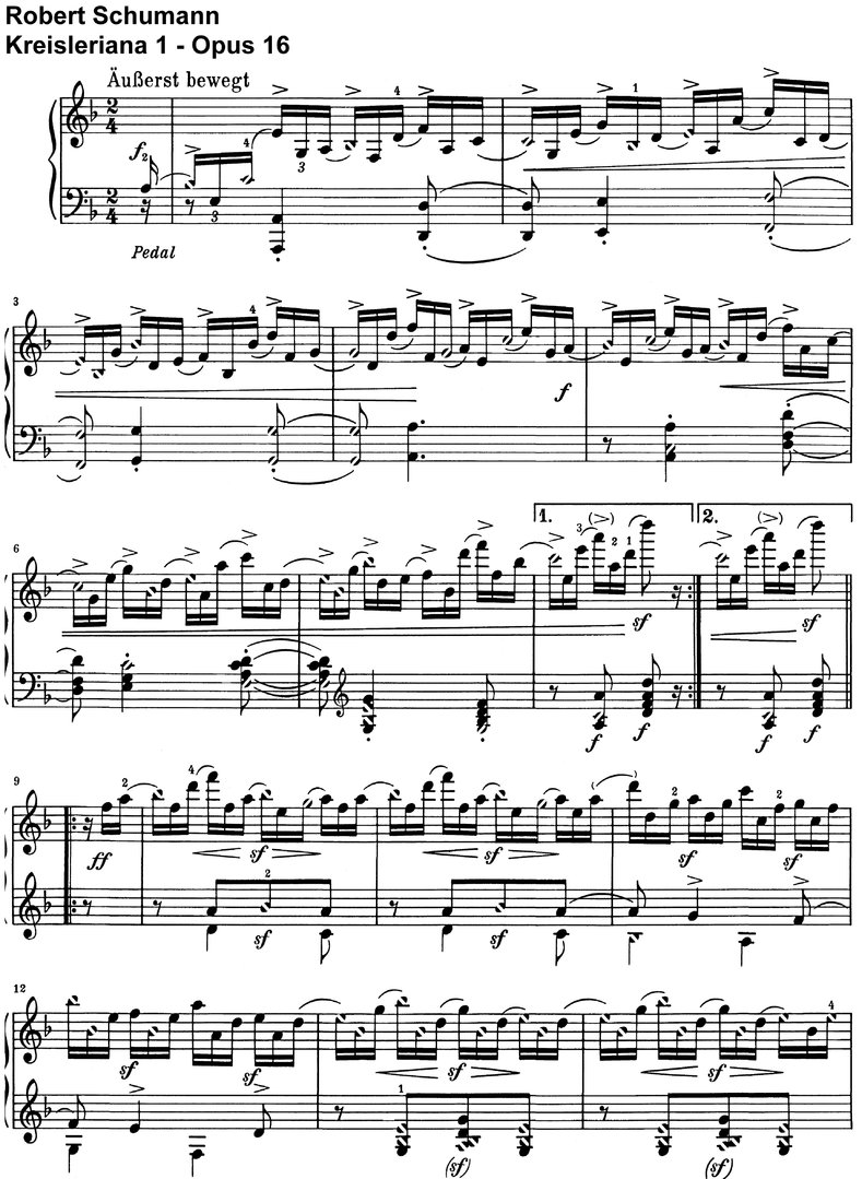 Schumann, Robert - Kreisleriana - Opus 16 - 36 Seiten