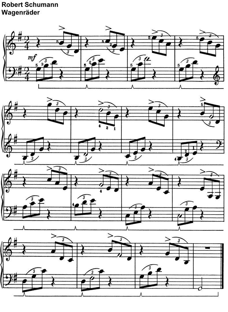 Schumann, Robert - Wagenräder - 1 Seite