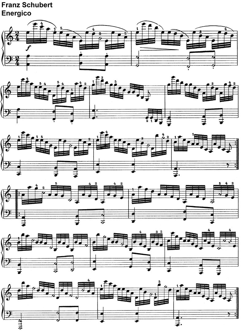 Schubert, Franz - Energico - 1 Page