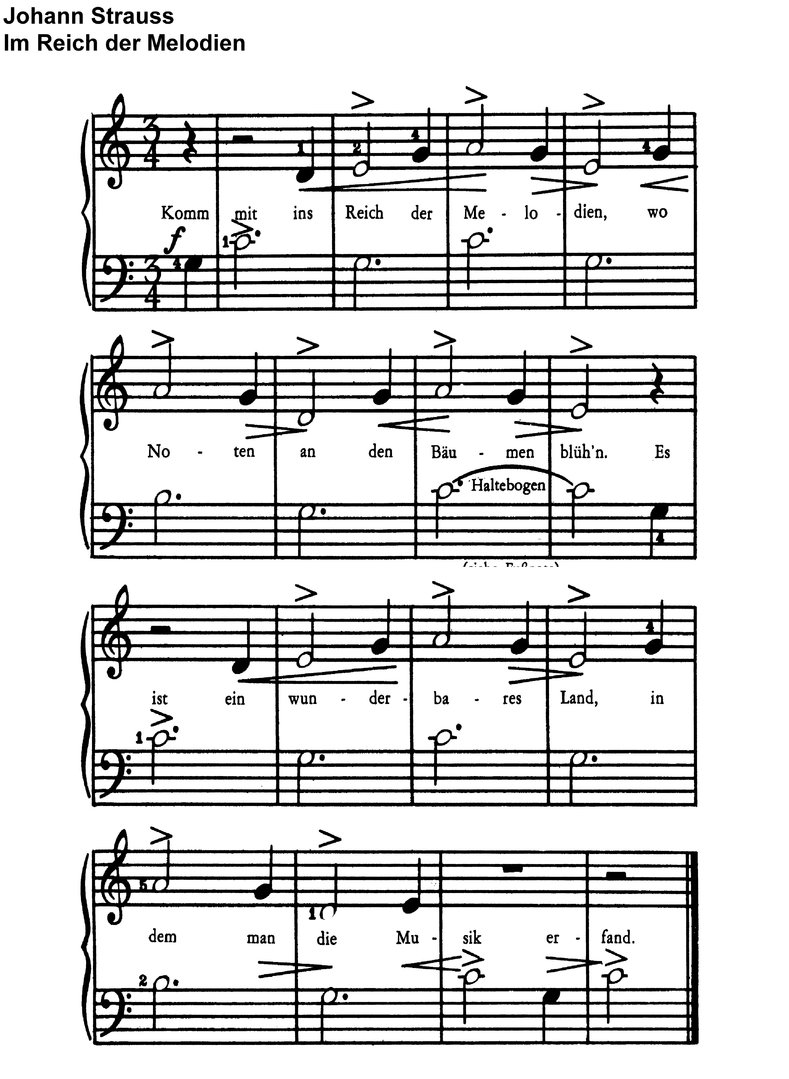 Strauss, Johann - Im Reich der Melodien - 1 Page