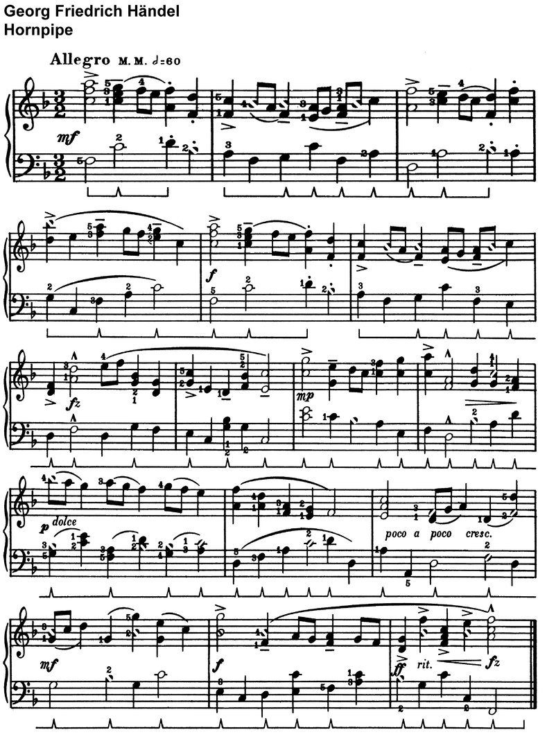 Händel, Georg - Hornpipe - 1 Seite
