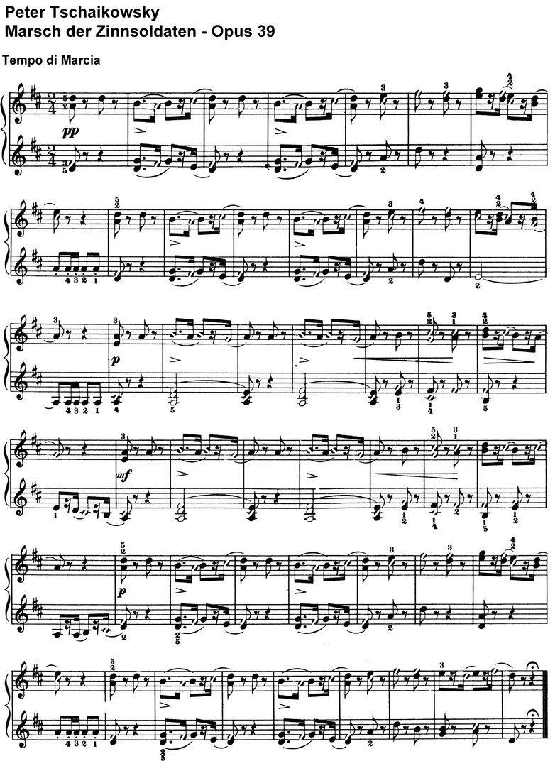 Tschaikowsky - 24 Top Stücke - Opus 39 - 34 Seiten